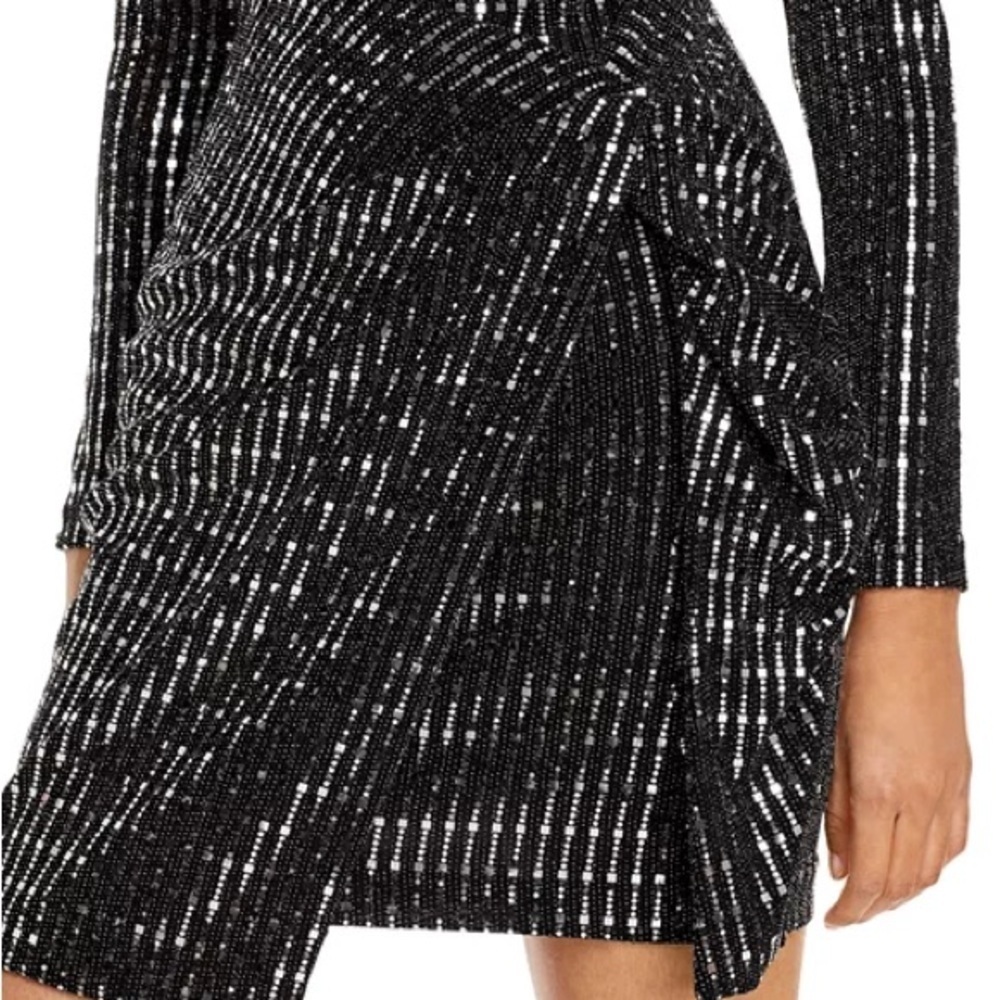 Elegant Black Sequin Dress Size: 0 NWT - Picture 4 of 7